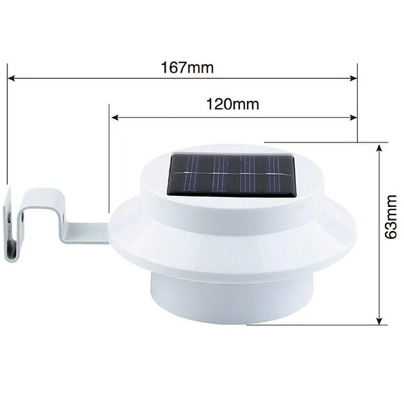 LED Solar Lights Wall Light Outdoor Garden Yard Pathway Fence Lamp Waterproof - Picture 6 of 8